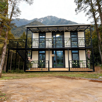 Maison préfabriquée en conteneur à double étage et une seule pièce, moderne, en kit, robuste, avec installation facile