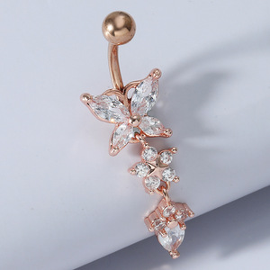 Yiwu DAICY <span class=keywords><strong>piercing</strong></span> all'<span class=keywords><strong>ombelico</strong></span> gioielli <span class=keywords><strong>farfalla</strong></span> <span class=keywords><strong>piercing</strong></span> all'<span class=keywords><strong>ombelico</strong></span> anelli di pancia fiore bianco <span class=keywords><strong>piercing</strong></span> alla pancia - Product Image 3