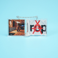Porte-clés personnalisé en acrylique mini NFC, porte-clés vierge pour album musical numérique, boîte cadeau DIY pour disque vinyle Kpop