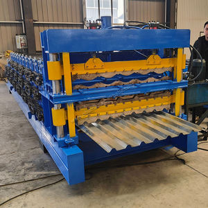 Drei schicht ige Trapez blech walzen form maschine Metalldach maschine Preis - Product Image 4