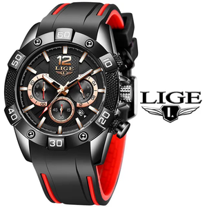 LIGE 10030 Dernières montres de luxe supérieures de bonne qualité à bas prix Multi-Color <span class=keywords><strong>Chic</strong></span> Multifunction Men Quartz Watch Stainless Steel Band - Product Image 6