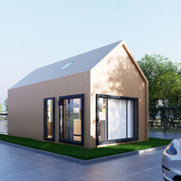 Maison moderne de luxe en bois naturel au design écologique Grandes maisons avec cabine Toit triangulaire Maison préfabriquée pour vivre