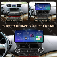 Autoradio Android 12,3 pouces avec grand écran HD pour TOYOTA HIGHLANDER 2009-2014, prend en charge l'adaptateur Canbus sans fil CP