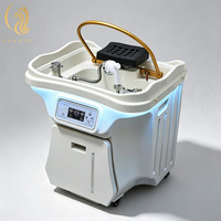 Bac à shampoing portable moderne Chuque Spa Thai Japanese Massage avec réservoir d'eau en acrylique de 60 L pour salon de beauté