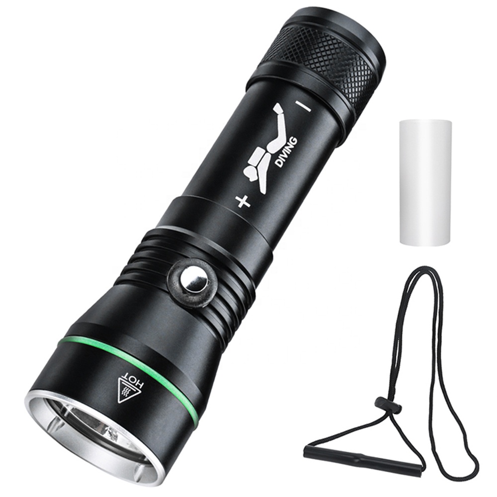 XHP50 LED Dive Flashlight 2000LM Waterproof 3modes Underwater Scuba Handheld Diving Torch Lamp