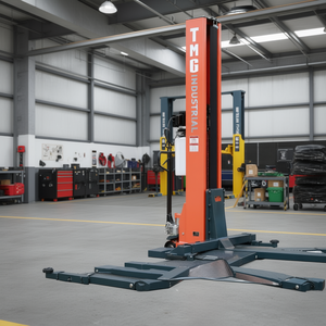 Elevador de Autos Industrial de un Solo Poste TMG, Altura de Elevación de 72 Pulgadas, Capacidad de 6000 Libras, Elevador Hidráulico de Bajo Perfil - Product Image 2