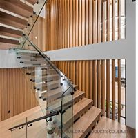 Escalier moderne en métal à poutres carrées pour résidences, escalier intérieur en métal sur mesure