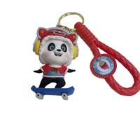 T1559 estilo chino Ópera de Pekín cara cambiante Panda llavero pareja mujer bolso colgante coche llavero