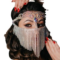 Nouveauté transfrontalière : Accessoire de cheveux féminin, style européen et américain, sexy, avec pampilles géométriques et strass