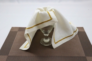 Serviettes de table en lin avec logo personnalisé, serviettes en tissu réutilisables pour restaurant et hôtel - Product Image 6