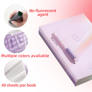 Skyward Gradient <strong>Thick</strong> Thread Sewing <strong>Notebook</strong> 80 Soft Lined Sheets Student Business Journal Eye A5 Digital Printed Style Paper - Product Image 4