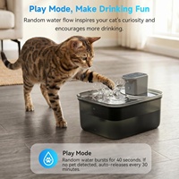 Bebedero Automático para Gatos de Acero Inoxidable de 3.5L con Sensor de Movimiento, Diseño sin Bomba, Enjuague Automático, Pantalla de Batería de 4000mAh