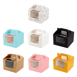 Confezione da 4 Scatole per Cupcake con Finestra, Scatole per Pasticceria, Bomboniere per Matrimoni e Feste di Compleanno - Product Image 1