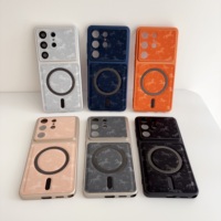 Étuis de téléphone portable Shengyang S24/S25/S26 Ultra Luxury en cuir PU magnétique antichoc avec estampage à chaud couleur unie