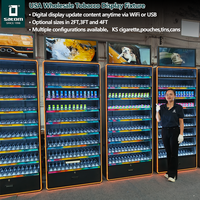 Présentoir à cigarettes 2FT 3FT 4FT avec affichage numérique, présentoir à tabac, vitrine à cigarettes avec éclairage LED pour magasin de tabac
