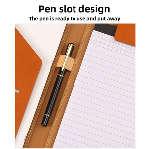 Business Data <strong>Files</strong> Archives A4 Signing And Negotiation Pu Leather Conference A4 <strong>File</strong> Folder Multi-function Manager Clip <strong>Pad</strong> - Product Image 3