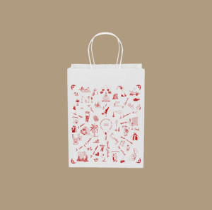 Handle Paper <b>Bag</b> Custom logo Printing Recycled Color Kraft Paper Shopping Food <b>Packaging</b> <b>Bag</b> - Product Image 5