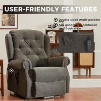 Chaise de levage plate Offres Spéciales Recliners Chaise de canapé simple en tissu moderne à double moteur