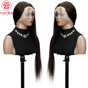 Cheveux humains vierges à 100 %, perruque Lace Front 13x6, lisses Yaki pour femmes - Product Image 1