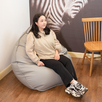 Sarung Sofa malas, ruang tamu, kain kacang, sarung kursi Beanbag