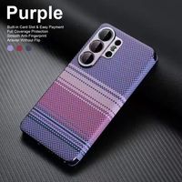 Nouvelle coque de téléphone en cuir anti-chute avec insert pour cartes et fenêtre colorée