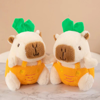 Porte-clés personnalisé en peluche super douce Capybara ou West Highland Terrier, rembourré en coton PP, jouet animal en peluche écologique, cadeau