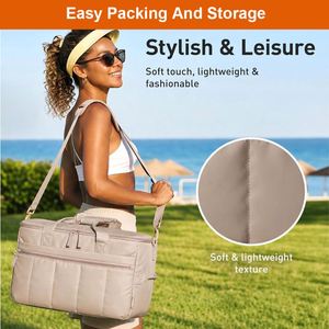 Adjustable Shoulder <b>Cooler</b> Bag Puffer Quilted Lightweight Insulated Bag for Travel Commuting Hiking Outdoor - Product Image 6