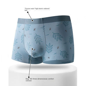 Ropa interior sin costuras con estampado Floral Modal para hombre, de 60 unidades bóxer transpirable, ropa interior breve para hombre con logotipo personalizado al por mayor - Product Image 3