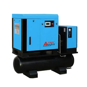 Compressor de ar industrial multifuncional de alta eficiência com tanque de 16 bar, 15kW, 20 HP, secador de ar para corte em aço inoxidável