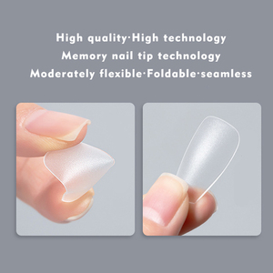 Long Stiletto Half Frosted ABS <b>Nail</b> Tips Clear Artificial <b>Nail</b> Tips Custom Logo Package - Product Image 5