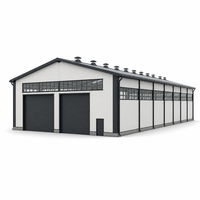 Hangar préfabriqué en acier pour élevage de bétail, bâtiment pour volailles et grange d'élevage