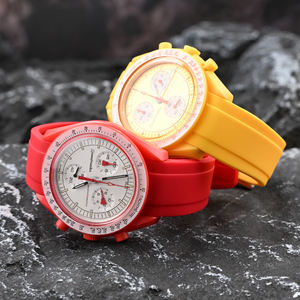 Bracelet de montre en Silicone souple et étanche de qualité supérieure 20mm Bracelet en caoutchouc de sport pour bracelets de montre <span class=keywords><strong>OmegaSwatch</strong></span> personnaliser - Product Image 5