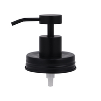 Distributeur de savon en verre 70 mm en acier inoxydable 304 avec couvercle à pompe, récipient pour lotion liquide, bouteille de rangement pour douche, couvercles à pompe pour bocaux Mason