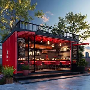 Diseño Moderno de Área de Comidas, Conjunto Modular de Contenedores para <span class=keywords><strong>Plaza</strong></span> Comercial, Restaurante en Contenedor, Cocina, Tienda, Casa Contenedor - Product Image 2