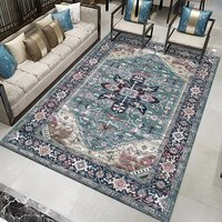 Modernes Design 3D Blumenmuster Maschinengefertigter Anpassbarer Polyester Rutschfester Waschbarer Wohnzimmerteppich - Umweltfreundlich und Haustierfreundlich