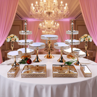 Présentoir à gâteaux chinois à trois niveaux pour table de desserts de mariage de style occidental, idéal pour les dîners froids et la présentation de snacks