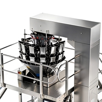 Machine de remplissage et de scellage verticale automatique avec peseuse multi-têtes pour l'emballage de granulés alimentaires de 500g, 1kg, 5kg