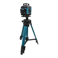 Niveau laser croisé numérique portable 4D 16 faisceaux verts sans fil 360° avec trépied