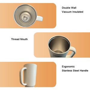 Taza de Viaje TANANA de 40 oz, Doble Pared, Acero Inoxidable 304, Apta para Lavavajillas, Antiderrames, Aislada al Vacío, con Asa - Product Image 5