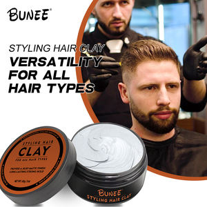 Pasta de Arcilla Mate para el Cabello BUNEE 120g de Almizcle para Peinado Masculino, Productos de Barbería de Marca Privada con Fijación Fuerte - Product Image 4