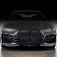 Kit de lèvre avant en ABS noir brillant et motif carbone pour BMW Série 4 G22/G23/G82 2020-2024