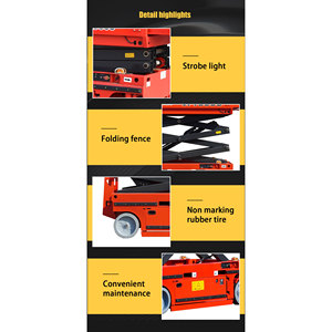 CE Certified Safe Scissor Lift 4-16m Electric Hydraulic Lift for <b>Construction</b> 230-650kg Capacity - Product Image 2
