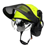Casque de sécurité ANT5PPE ANSI Type I Classe C EN397 4-en-1 pour la construction avec protège-oreilles, visière transparente et écran facial en maille