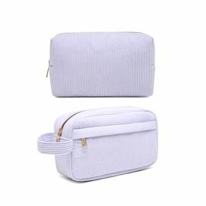 Bolsas de Cosméticos de Pana Personalizadas con Logotipo, 2 Piezas, Bolsas de Maquillaje de Viaje para Mujer, con Cierre de Cremallera, para Invierno - Product Image 3