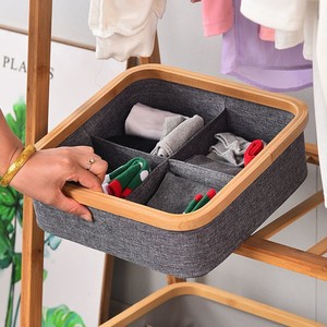 Fabric Clothing Organizer Rectangular Foldable Non Woven Fabric Sock Bra Divider <b>Storage</b> <b>Box</b> <b>Drawer</b> Organizers - Product Image 4