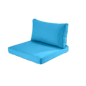 Memory Foam Terrassen möbel Stuhl Loves eat zurück wasserdicht Outdoor-Kissen Abstand 24*24 Sitz benutzer definierte schwarze Kissen bezug