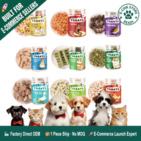 Friandises lyophilisées riches en protéines pour chiens N4P, nutrition complète et équilibrée avec du vrai poulet et du bœuf, douces pour les estomacs sensibles