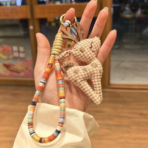 Llavero de tela hecho a mano con diseño de ciervo, muñeco de peluche 3D portátil, lindo, para decoración de teléfono, adorno para bolso de mujer, regalo de cumpleaños para niños - Product Image 6