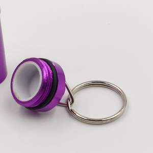 ที่อุดหูอลูมิเนียมกันน้ำกล่องใส่ของที่อุดหูสำหรับเดินทางตั้งแคมป์กลางแจ้งพร้อมพวงกุญแจ - Product Image 3