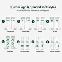 Calcetines Deportivos Clásicos de Algodón Grueso Personalizados para Hombre, Calcetines Blancos con Logotipo Personalizado, Calcetines Deportivos Modernos